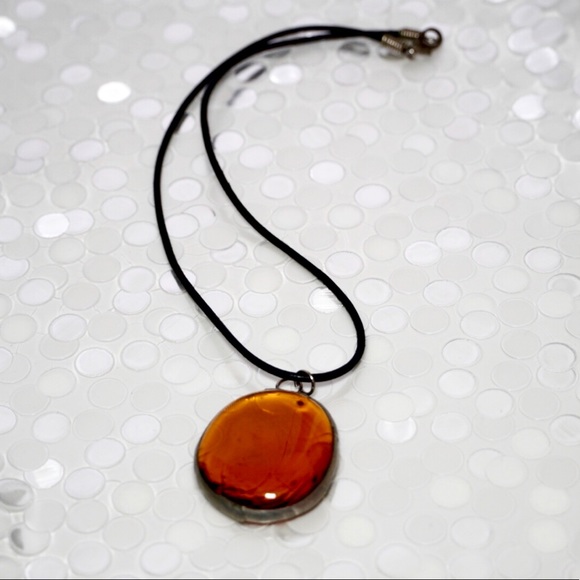 Amber Pendant Necklace - Picture 3 of 4